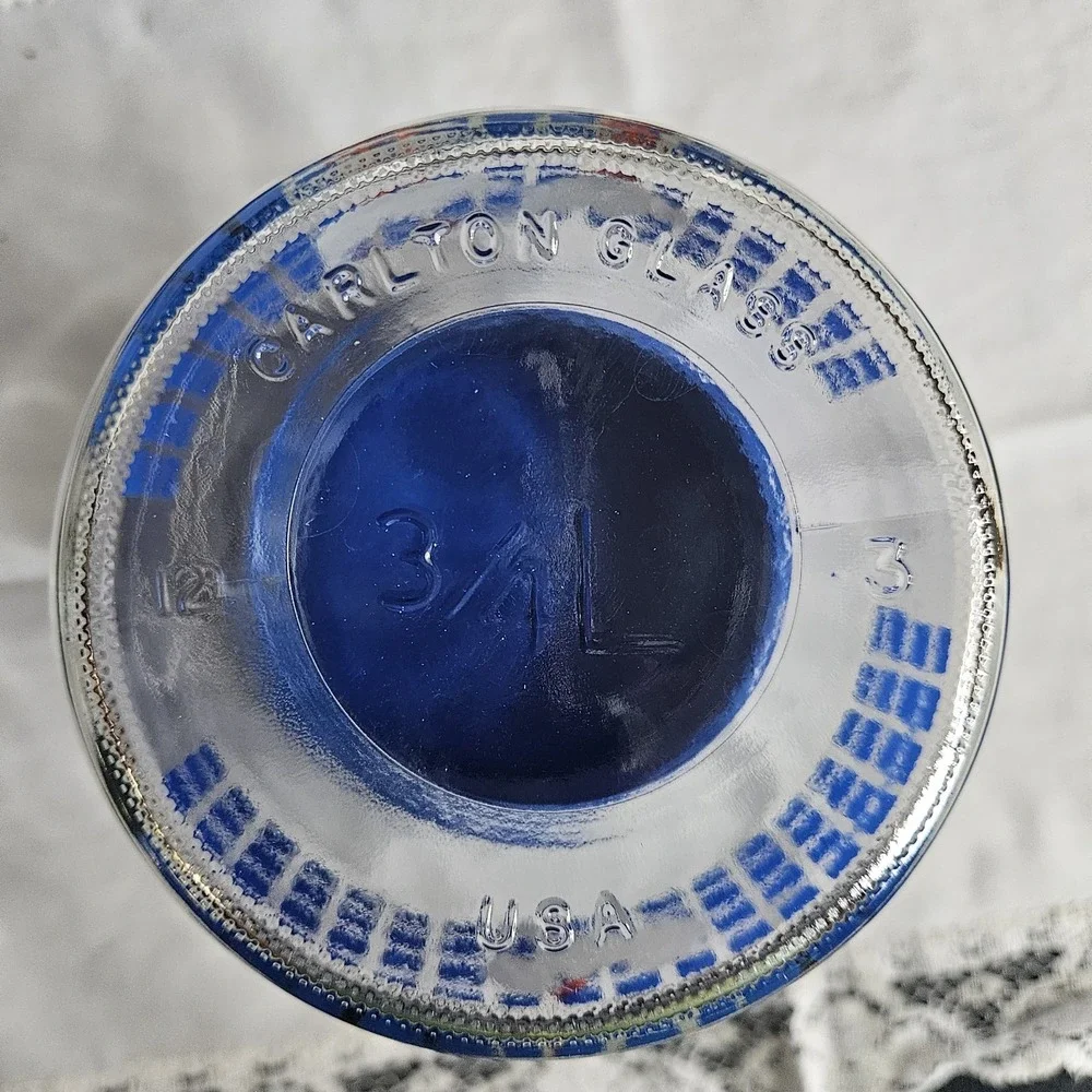 1982 Carlton Glass 3/4 L Glass Goose Canister W/ Lid